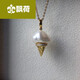 Floating Lotus Blossoms Childhood Freshwater Baroque Pearl Ice Cream Pendant Broken Silver Necklace S925 Sterling Silver Clavicle Chain Pendant Gold Style