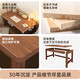 Solid wood desk bookshelf integrated table student home study desk bedroom computer table simple workbench table all solid wood varnish walnut color 140*60CM