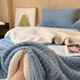 Langsha blanket winter thickened plus velvet sherpa double-layer blanket nap small blanket office single coral velvet blanket noble blue double-layer thickened/warm at the touch/shedding package double blanket 200x230cm_weight about 4.6Jin Jin equals 0.5kg