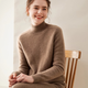 Ordo City Cashmere Sweater Women's 2025 Autumn and Winter New Thick Solid Color Warm Sweater Cashmere Knitted Bottoming Sweater Gao Yatuo S 80-100Jin Jin is equal to 0.5 kg