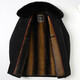 Xiaolilang new winter new lapel plus velvet thickening mid-length dad detachable fur collar jacket coffee color 4XL 195