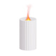 LZJV new creative simulation flame humidifier home office desk diffuser car seven-color flame aroma diffuser A1 ivory white
