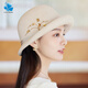 Lan Shimeng wearing top hat 2024 new butterfly embellished wool curled basin hat for women in autumn and winter, warm and fashionable, small fisherman hat with face, deep burgundy, one size fits all for adults (hidden adjustment 56-57.5cm)