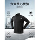 Bmai quick-drying long-sleeved men's autumn and winter half-zip training clothes running sports tops fitness cycling clothes t-shirt autumn black cycling_quick-drying_windproof M