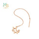 Chow Sang Sang 18K Rose Gold Mint Series Unicorn Colored Gold Earrings Ear Wire Single Side 92256E Pricing