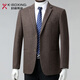 K-Boxing Men's Cashmere Suit Men's Business Casual Men's Middle-aged Wool Professional Suit Jacket Non-ironing Thickened Top 621-2 Brown S 165/46