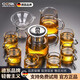 QCSK German brand glass tea set home tea cup transparent living room office teapot teapot Father's Day gift selected model No. 01 thickened and high explosion-proof glass Yile set