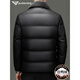 Armani (ARMANI EXCHANGE) Armani young and middle-aged men's leather down jacket men's 2025 new lapel thickened dad jacket 557 black XL 180 recommended 140-160 Jin Jin equals 0.5 kg