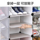 Chengyaoge thickened plastic shoe rack household dust-proof assembled shoe cabinet door folding large capacity transparent shoe box storage rack 4 layers white picture 2 please check whether it is the required product