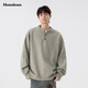 Homlean trendy brand lazy style high-end knitted sweater Henry collar sweater men's autumn and winter top pullover warm JC-MY109 JC-MY109 light gray M (recommended 95-110Jin Jin equals 0.5 kg)