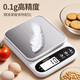 Electronic scale kitchen scale gram scale food high-precision gram weight scale baked food scale gram scale weighing stainless steel battery model 10KG/0.1G measuring cup + egg white separator
