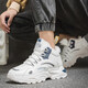 Yierkang Botas de nieve para hombres Autumn Workwear Martin Shoes Mass's Fashion Student Student High Top Sports Anti-Slip Plus Fleece Blue 9902 Blue 39