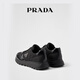 PRADA/Prada Gift Men's PRAX 01 Regenerated Nylon Glossy Leather Sneakers Black 40.5 (6.5)