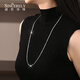 Shengshi Qiyuan pt950 platinum necklace women's plain chain long sweater chain autumn and winter atmosphere high-end light luxury high-end platinum necklace length 50cm weight 22.84g thick 2.9mm