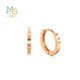 Chow Sang Sang rose gold mint series earrings, a pair of small bead hoop earrings 91978E Pricing