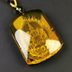 Amber School, one thing, one picture, one certificate, blue amber pendant, Thousand-Hand Guanyin carving, natural amber necklace hanging chain, water purification pendant, 9.37g, 39*29*9mm