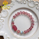 MARDOTG Strawberry Crystal Pixiu Bracelet for Women Pink Crystal Bracelet Girl Birthday Gift 8mm Bead Diameter