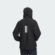 Adidas water-repellent woven hooded jacket for men and women in autumn Adidas official light sports black S