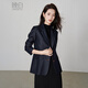 Late White New Product 2025 Autumn Solid Color Fashion Top Lapel Temperament Versatile Commuting Suit Jacket Women Denim Blue XL