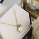 Quan Yin's new 14k gold-filled natural baroque freshwater star pearl pendant, exquisite and simple clavicle chain with various designs, Ba