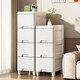 JD Logistics Crack Storage Cabinet Drawer Storage Cabinet Bathroom Kitchen Gap Cabinet Under Desk Storage Cabinet Thickened 35cm Width - Ivory White 4 Layers