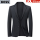 BOSS spring and summer lightweight men's suit tops high-end business casual suit jackets men's single suit no ironing No. 1611 XL 180 suitable for 135-150 Jin Jin equals 0.5 kg