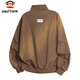 Paul Frank Jacket Men's Autumn and Winter American Flight Jacket Men's Trendy Loose Baseball Jacket Brown XL