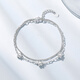 Chao Acer Platinum PT950 platinum bracelet star double chain as a birthday gift for girlfriend, priced at about 5.2g
