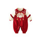 Baby clothes for women autumn and winter new princess 100-day-old dress baby red festive Chinese New Year's Eve dress red 66cm