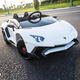 ZIFAN Lamborghini children's electric car with remote control toy sports car four-wheel seatable car for men, women and children electric white hydraulic lever double door self-driving + remote control + lithium battery standard