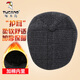 Woodpecker (TUCANO) middle-aged and elderly hat men's winter warm and cold-proof ear protection woolen fabric thickened duck cap winter forward hat