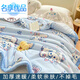 Famous premium autumn and winter thickened double-layer Raschel blanket single double blanket warm student sheets quilt cover blanket ground blue 200cm*225cm about 6Jin Jin equals 0.5kg double-layer thickened