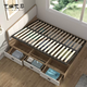 Yusenyi custom-made Bunny ENF grade solid wood small apartment high box storage bed sheet double tatami drawer storage 2 types of Bunny E0 grade particle board 1000mm*1900mm