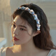 Xiangwan hairband, sweet, fashionable, wavy, high-ceiling hairband, hair accessory, face-washing hairband, toothed, anti-slip, for women