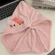 HelloKitty dry hair hat for women, coral velvet, water-absorbent, quick-drying turban, girl's dry hair towel, non-shedding, pink cat 1 pack