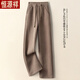 Hengyuanxiang Narrow Wide Leg Pants Women's Autumn and Winter 2025 New Corduroy Plus Velvet Warm Chenille Drape Straight Pants Versatile Gray Velvet Thickening Pocket Corduroy Wide Legs - Flagship Model XL Recommended 120-140 Jin Jin equals 0.5 kg