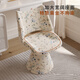 Shantou Lincun Cream Style Makeup Stool Home Bedroom Backrest Girls Dressing Stool Middle Ages Style Rotatable Makeup Chair Crane Milk White - Non-rotatable