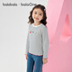 Bala BalaOne children's t-shirt men's and women's long-sleeved tops bottoming shirt 2025 autumn stretch cute 208325100201