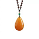 Hundred-year-old Fengxiang original stone, old beeswax amber, ethnic feng shui drops, men's and women's safe buckle safe and sound brand necklace, gourd