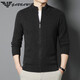 FALAMAONE new men's woolen sweater knitted zipper winter sweater casual jacket outer wear 100% pure wool cardigan men Mituo S 165/80A
