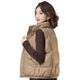 Hengyuanxiang 2025 Winter Down Cotton Korean Style Stand Collar Vest New Mom Fashion Loose Warm Thickened Outer Jacket Khaki XL