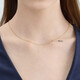Chow Sang Sang 18K gold necklace yellow gold necklace versatile plain chain for women 87855N18KY 45 cm