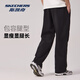 Skechers Casual Pants Men's Pants 2025 Autumn and Winter New Paratrooper Pants Loose Warm Straight Pants Outdoor Three-Proof Sports Pants