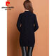 Pierre Cardin mid-length knitted bottoming shirt autumn and winter 2025 new women's coat sweater skirt thickened inner sweater black S