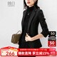 Late White New Product 2025 Autumn Fashion One Button Slim Fit Versatile Commuting Long Sleeve Blazer Women Black M