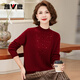 Yalu mother's wear 100% sheep sweater for women winter new middle-aged and elderly half turtleneck temperament sweater warm knitted sweater for women