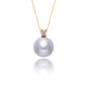 18k gold princess natural seawater single pearl pendant perfect round akoya pearl necklace 2 18k-gold freshwater pearl 9-9 points 5mm
