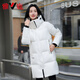 Yalu Down Jacket Women's Mid-Length Thickened Slim Winter 2025 New Middle-aged Mom Extremely Cold Windproof Warm Jacket Women Black Slim Fit Thickened Warmth S Recommended 115Jin Jin is equal to within 0.5kg