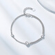 Chao Acer Platinum Love Platinum Bracelet for Women PT950 Platinum Stacked Bracelet Birthday Gift for Women Price includes labor cost 510 yuan, chain length is about 15cm + tail chain 3.7 grams