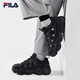 FILA official pea plus velvet shoes dad shoes 2025 winter new casual thick-soled sports shoes men's shoes black-BK 42.5